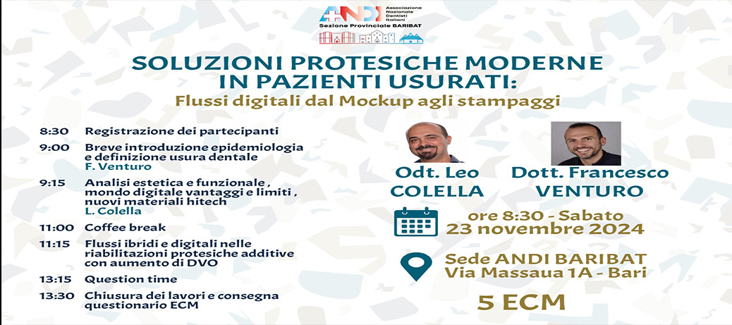 Soluzioni protesiche moderne in pazienti usurati - Flussi digitali dal Mockup agli stampaggi